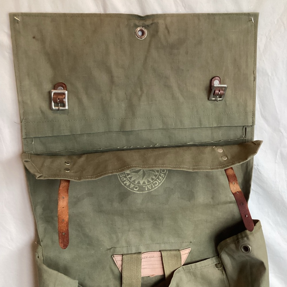 Vintage Boy Scouts Of America No 574 Yucca Pack Backpack Canvas Bag BSA Ruck - Picture 11 of 16